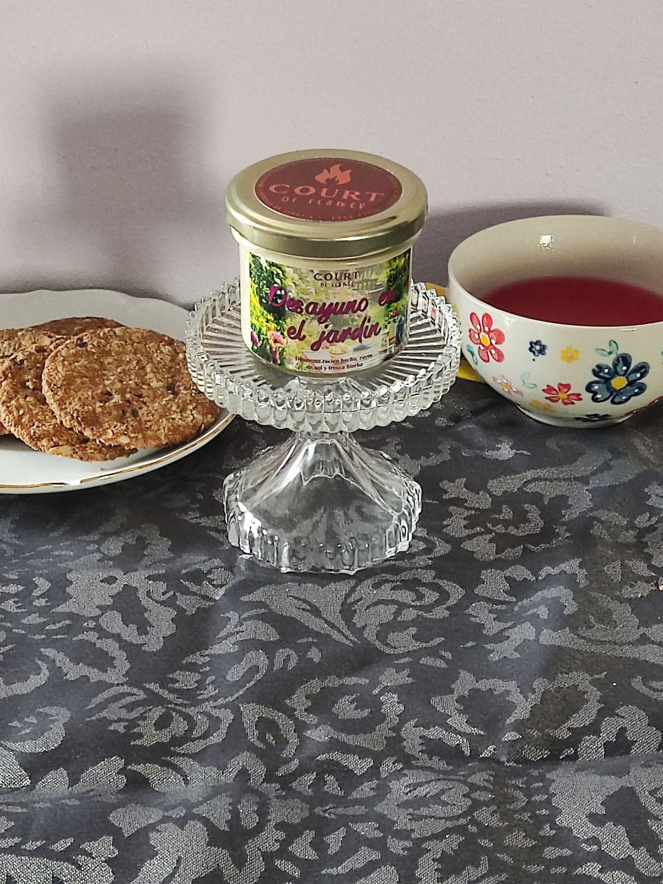 Desayuno en el jardín